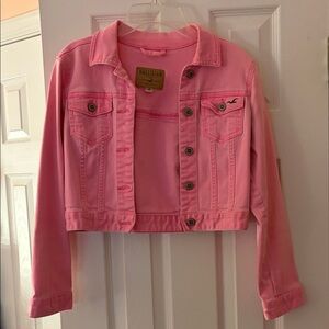 Hollister Bright Pink Cropped Jacket
